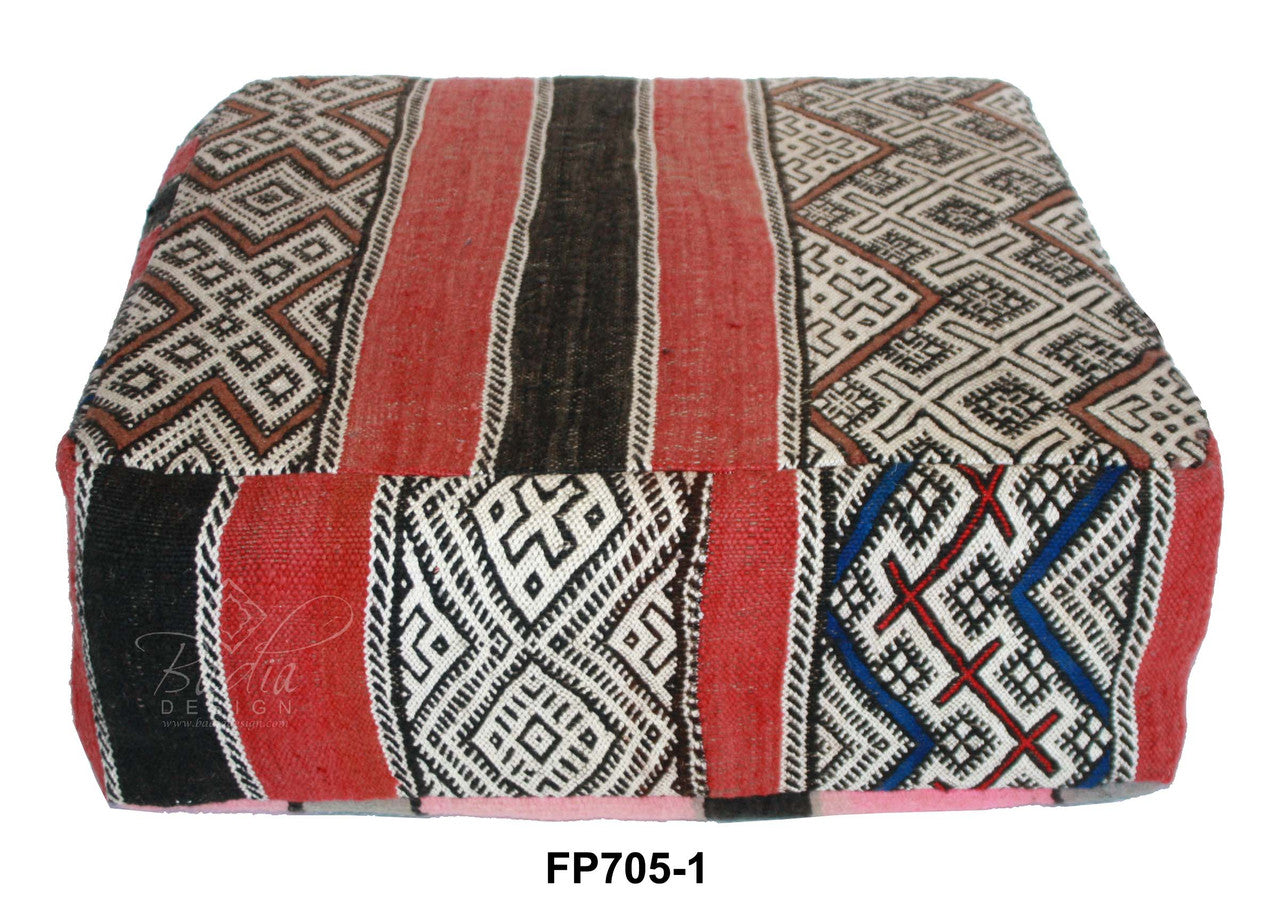 Square Shaped Kilim Floor Cushion