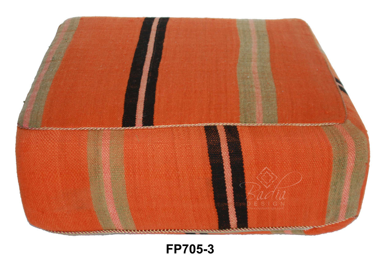 Square Shaped Kilim Floor Cushion