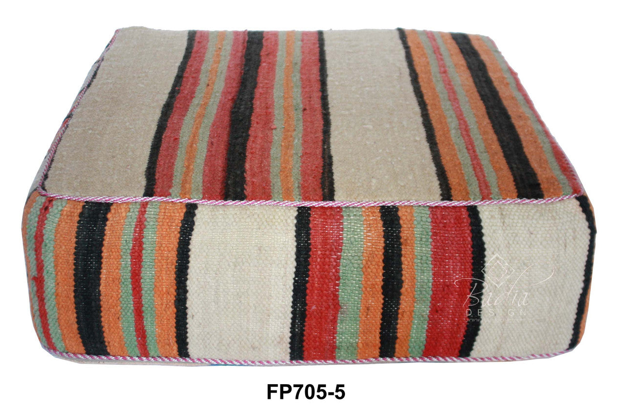 Square Shaped Kilim Floor Cushion