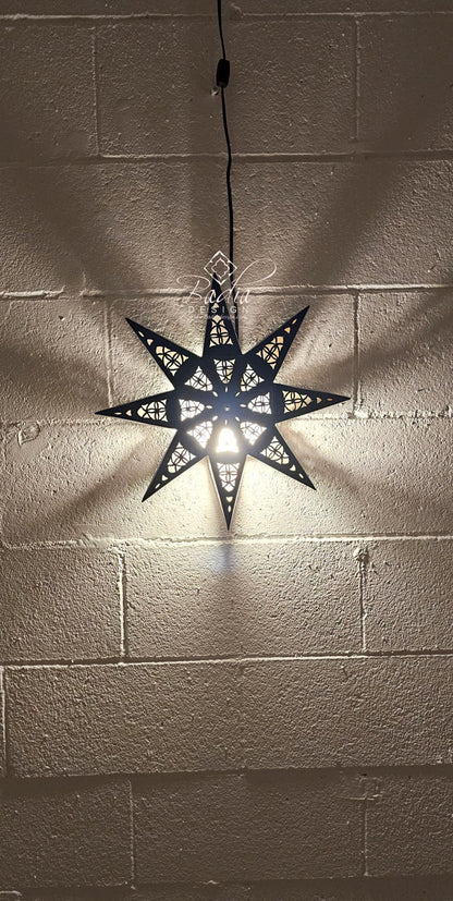 Star Shaped Metal Wall Sconce