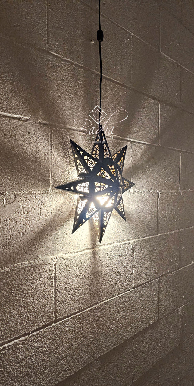 Star Shaped Metal Wall Sconce