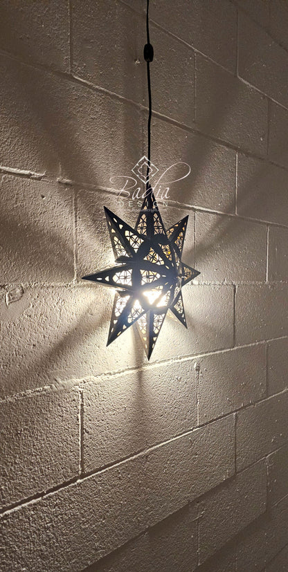 Star Shaped Metal Wall Sconce