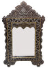 Moroccan Tall Hand Carved Mirror with Mother of Pearl Inlay