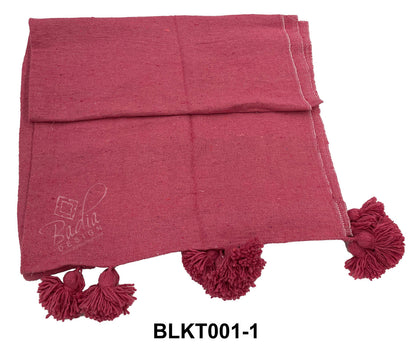 Throw Blankets with Pom-Poms