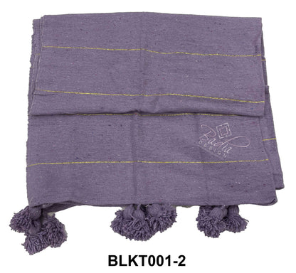 Throw Blankets with Pom-Poms