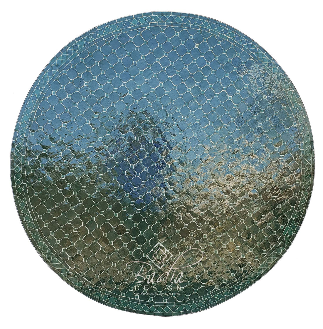 60" Green Moroccan Mosaic Tile Table Top