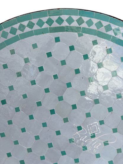 36" Light Green Round Tile Table Top