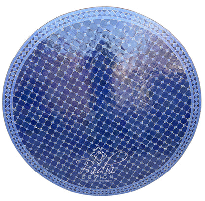 60" Blue Moroccan Mosaic Tile Table Top