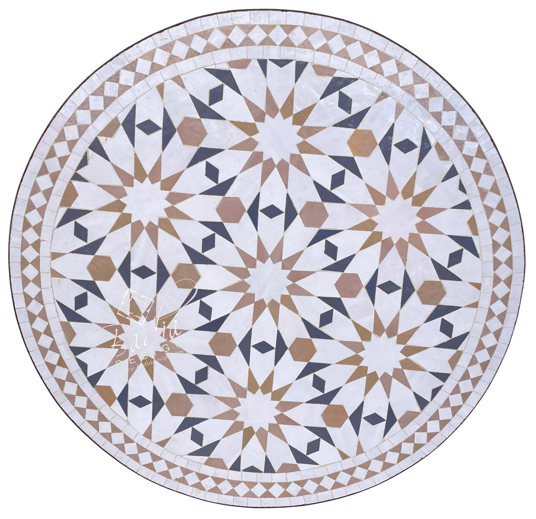 32" Multi-Color Ceramic Tile Table Top