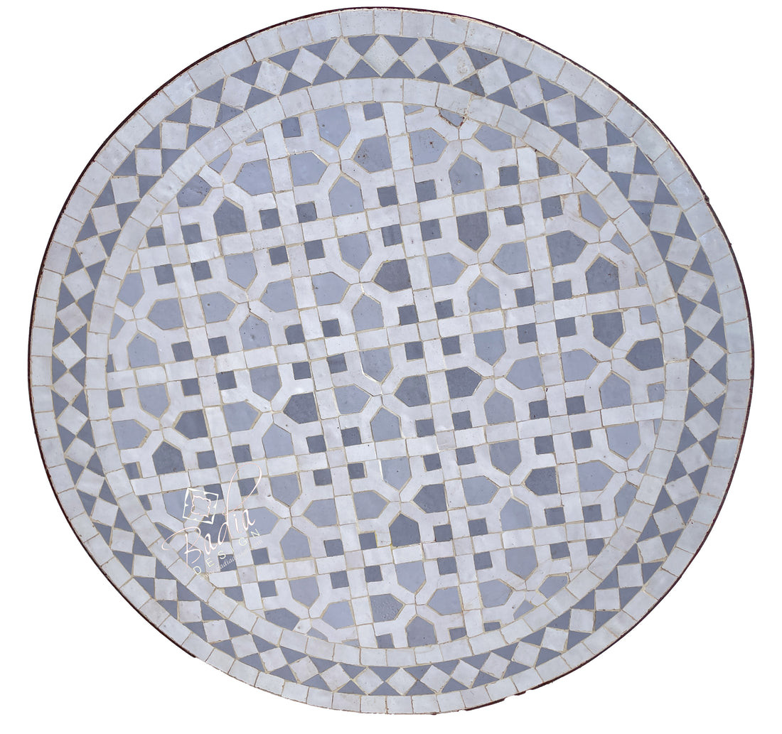 24" Multi-Color Round Tile Table Top