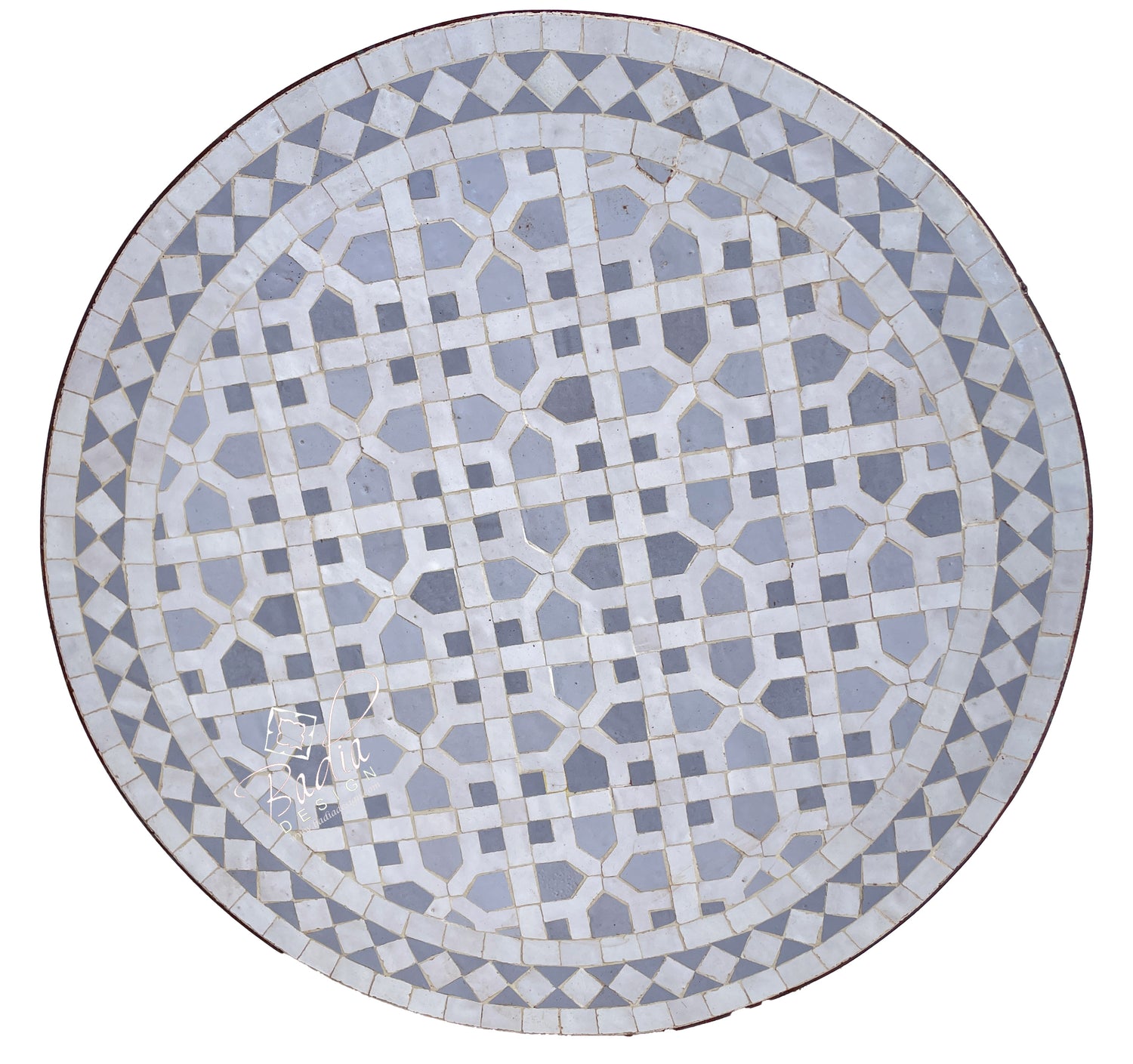 24" Multi-Color Round Tile Table Top