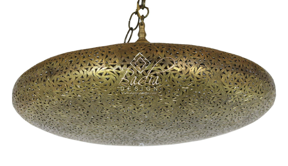Saucer Shaped Brass Lantern