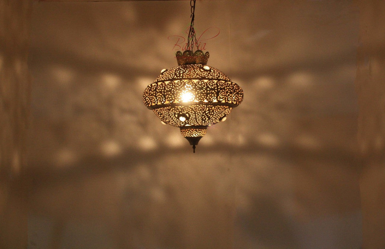 Oblong Shaped Brass Lantern