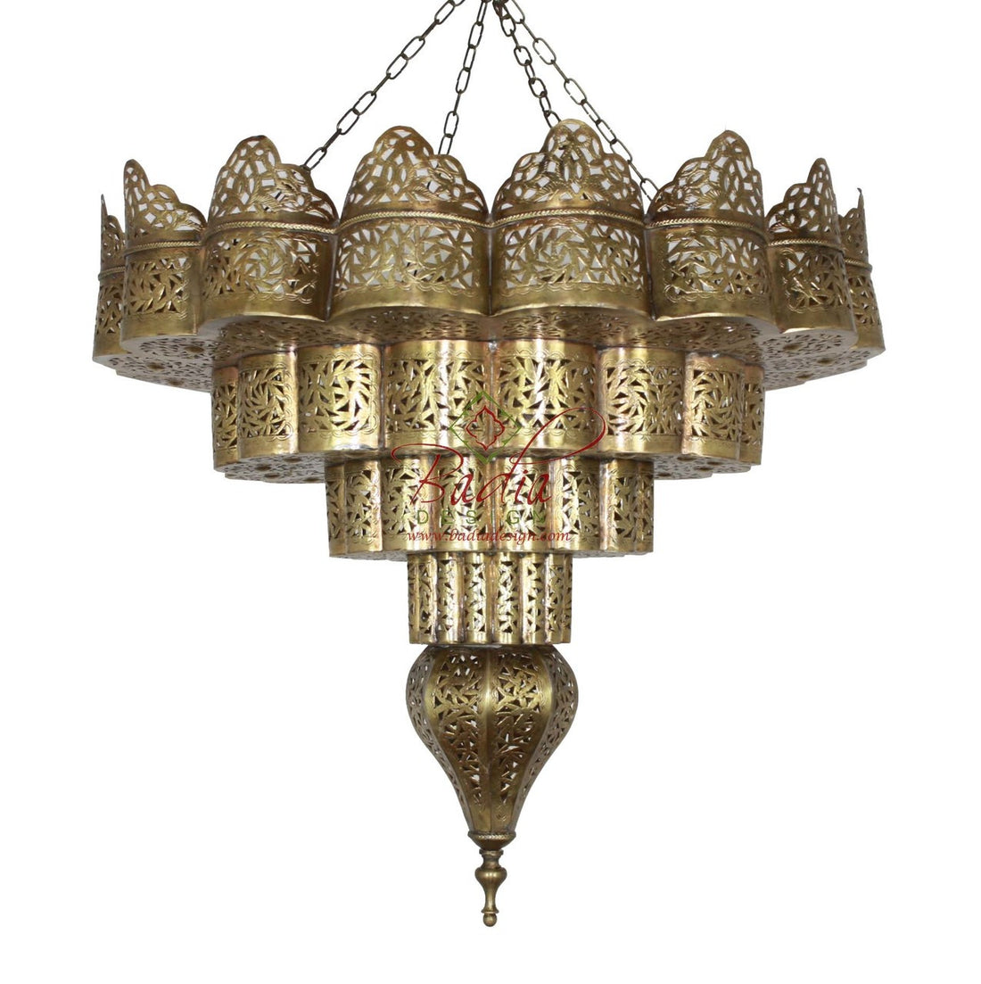 Upside Down Cake Brass Chandelier