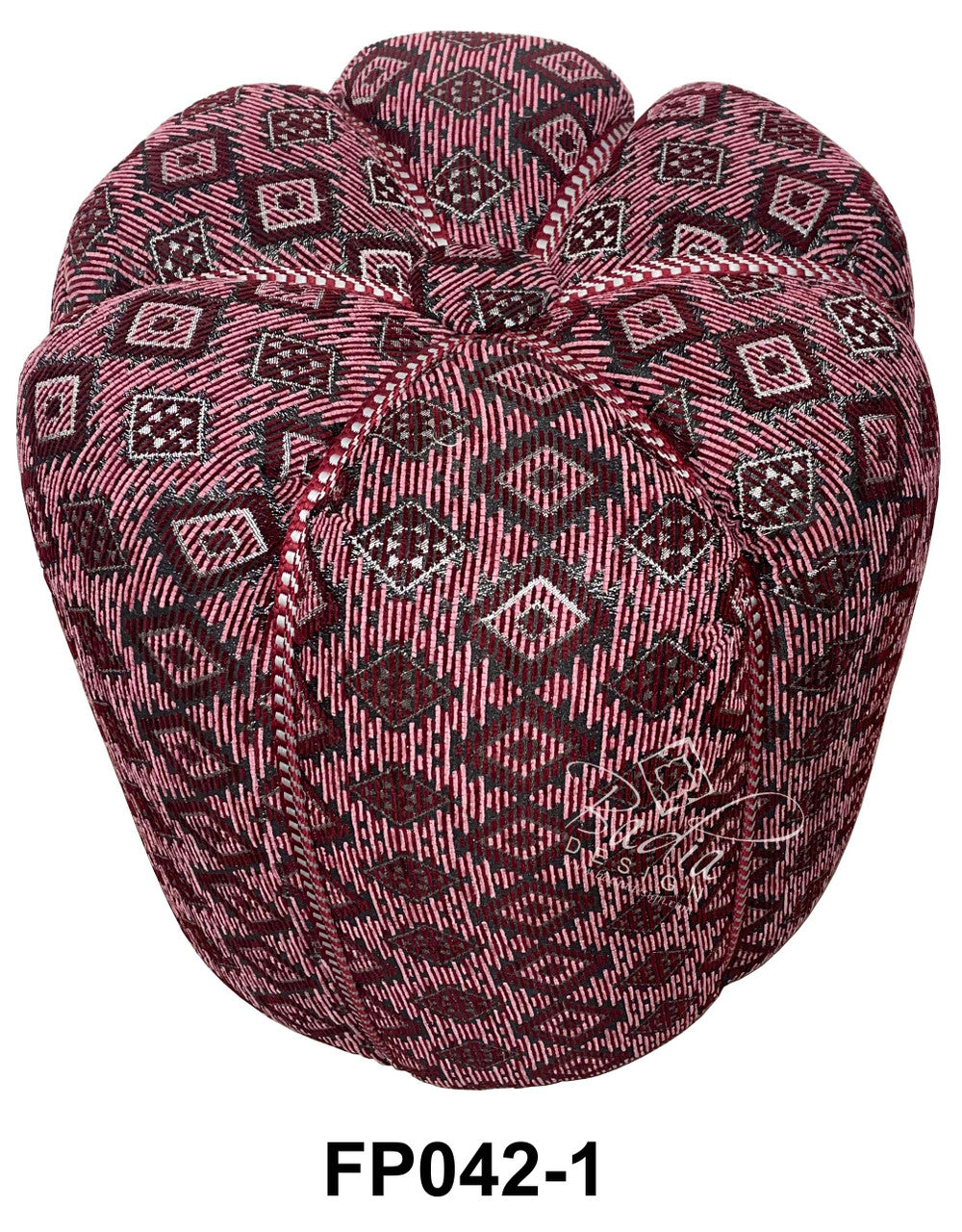 Multi-Color Moroccan Fabric Pouf