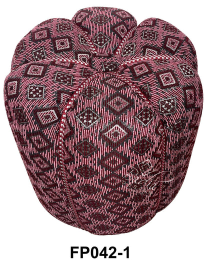 Multi-Color Moroccan Fabric Pouf
