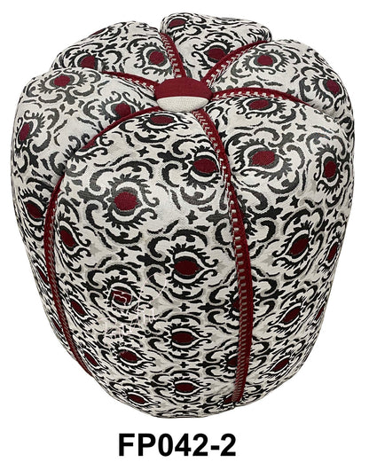 Multi-Color Moroccan Fabric Pouf