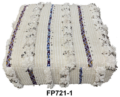 Square Wedding Sequence Ottoman