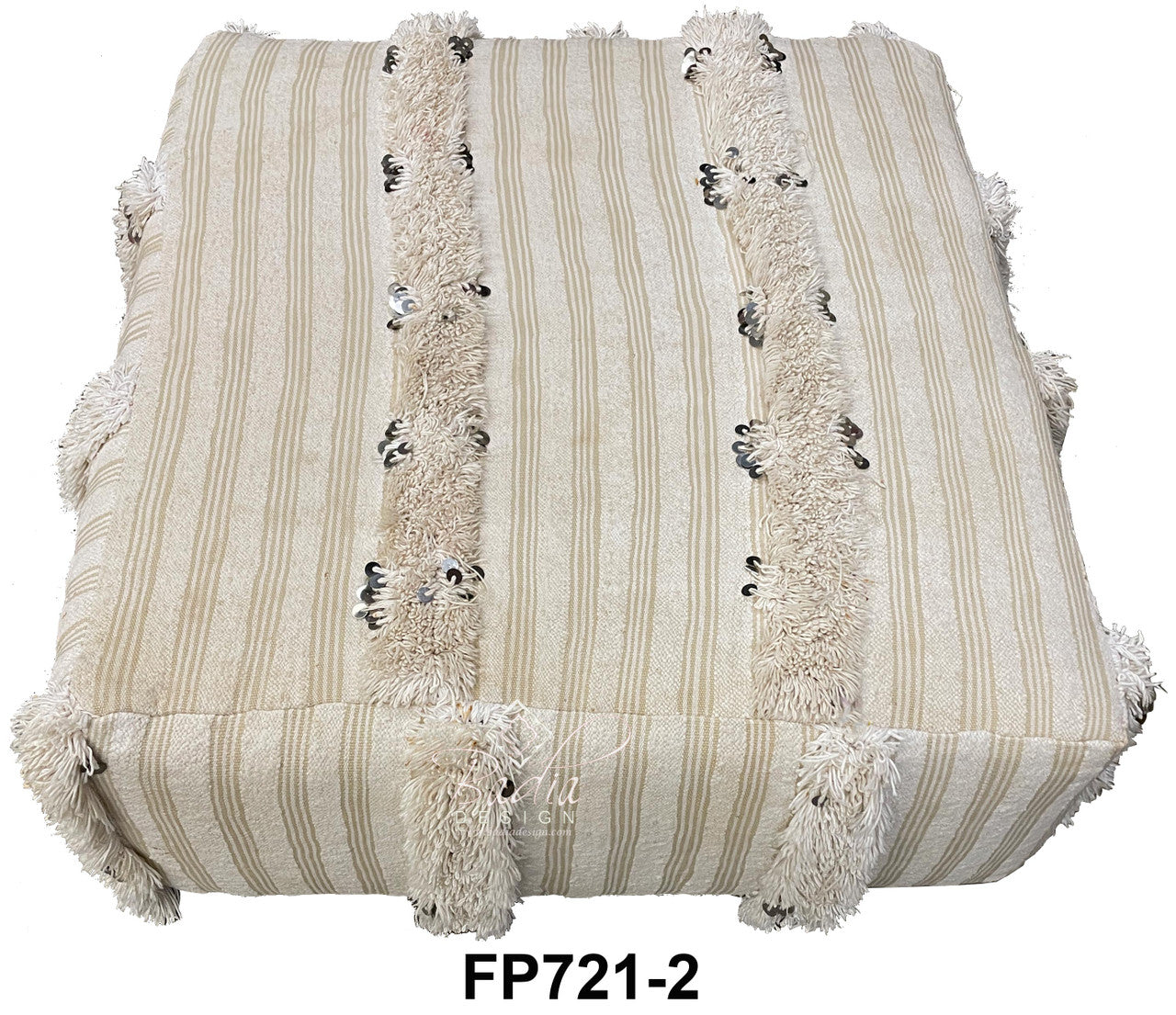 Square Wedding Sequence Ottoman