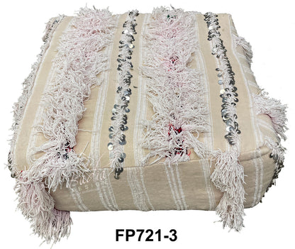 Square Wedding Sequence Ottoman