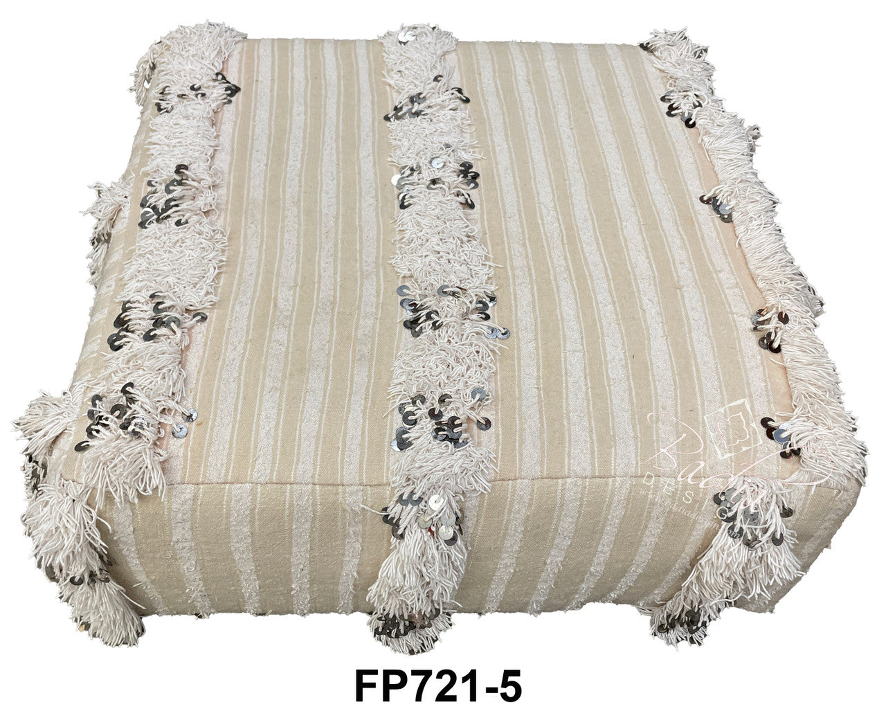 Square Wedding Sequence Ottoman