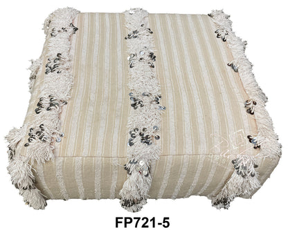 Square Wedding Sequence Ottoman