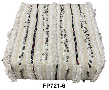 Square Wedding Sequence Ottoman