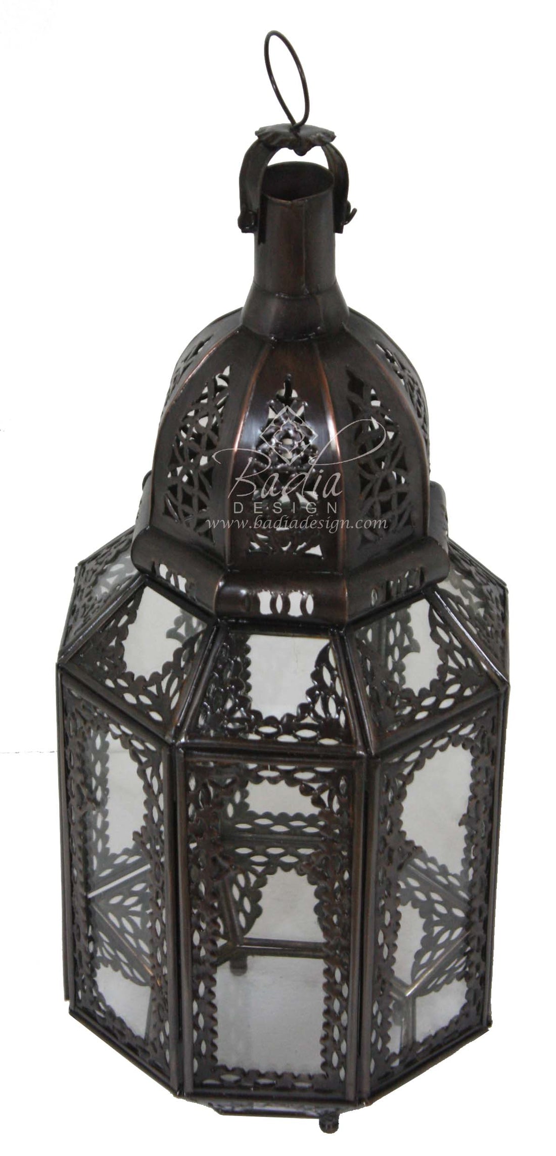 White and Clear Glass Floor Lanterns