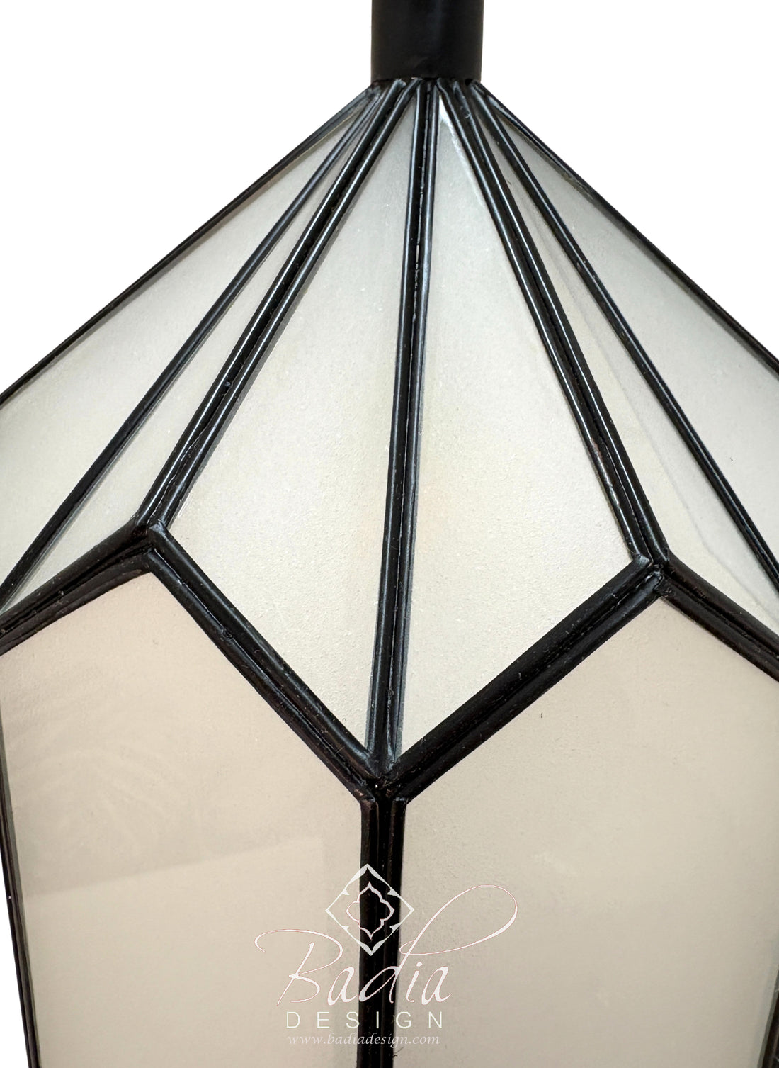 White Glass Prism Pendant Light Fixture