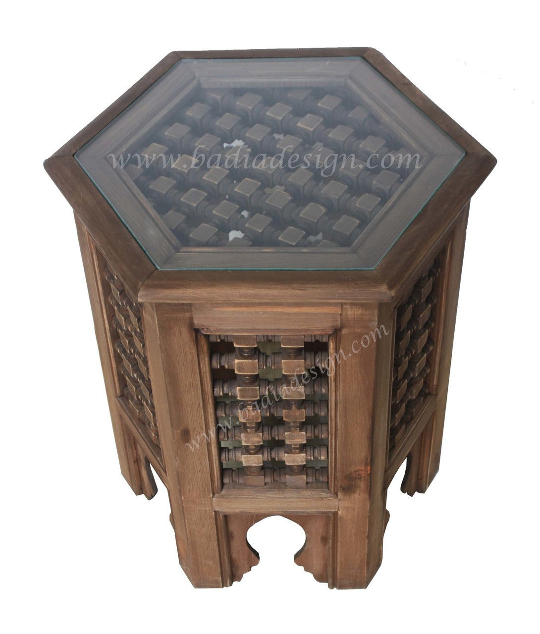 Moucharabieh Wooden Side Table