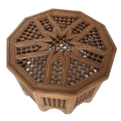 Moucharabieh Wooden Side Table
