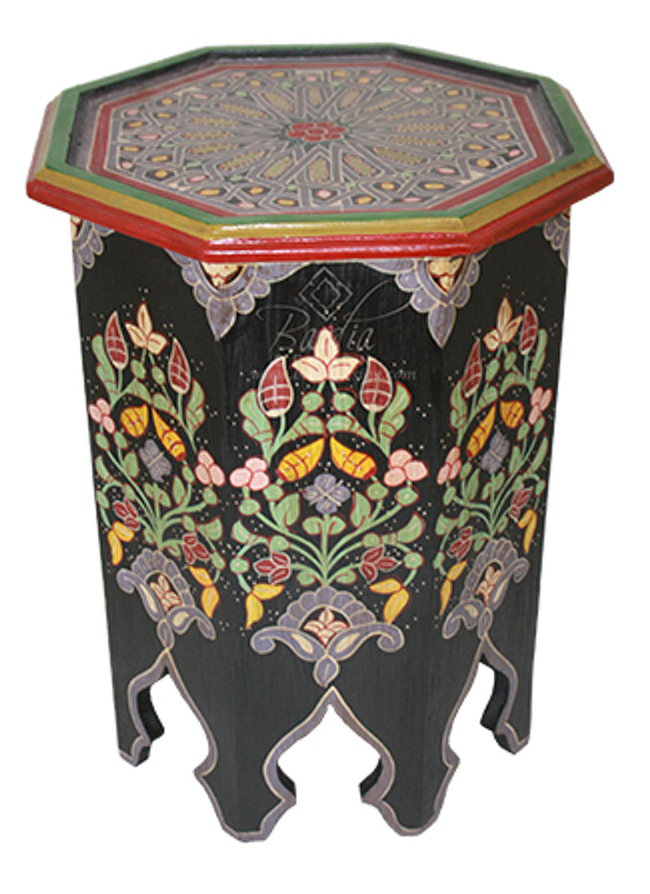 Multi Color Hand Painted Side Table