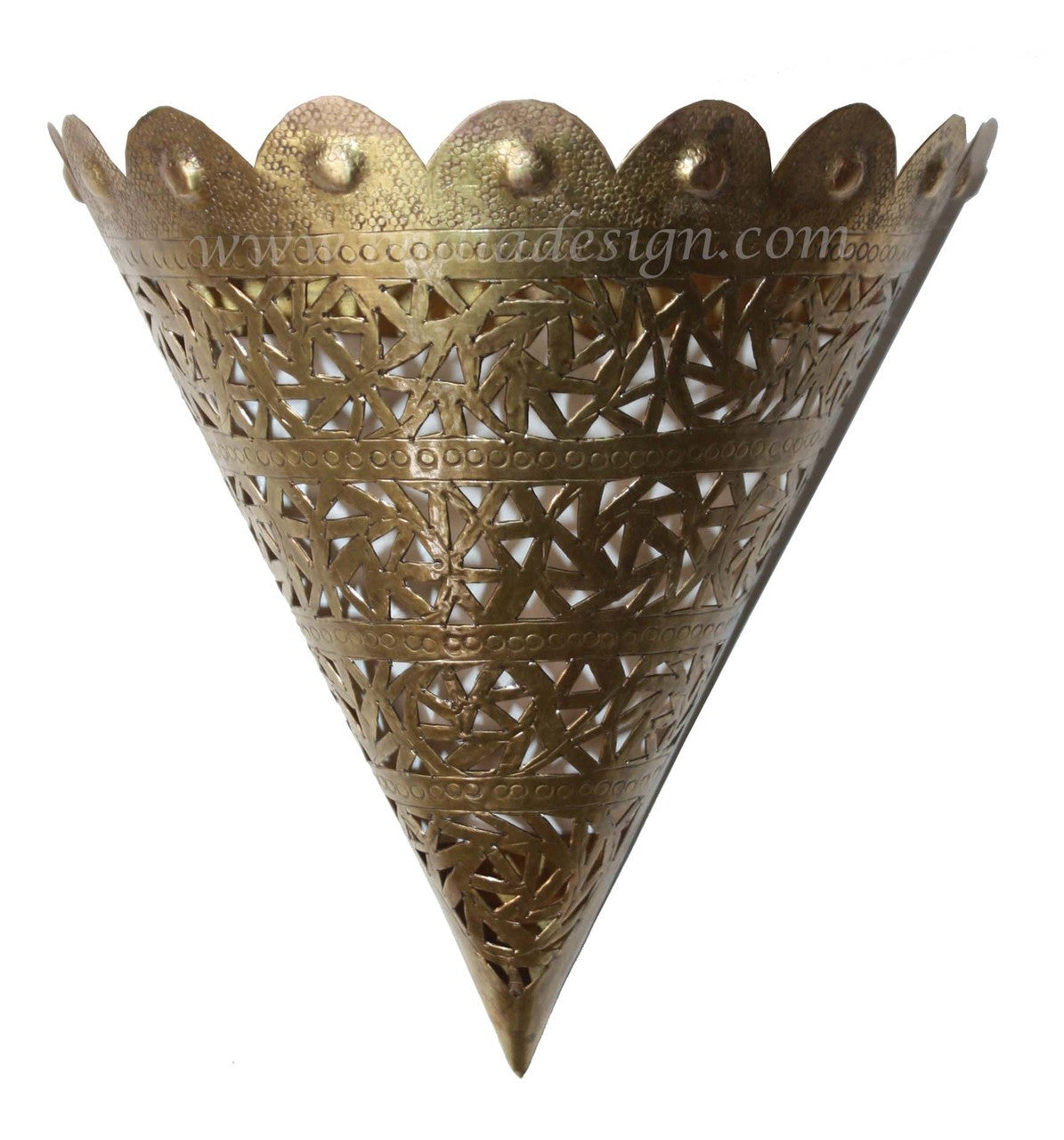 Intricately Designed Brass Wall Sconce