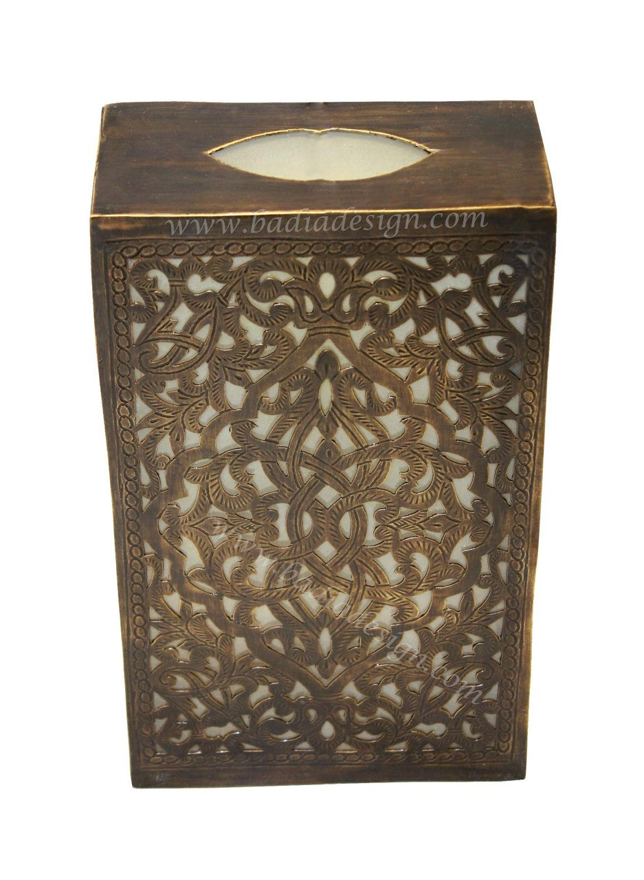 Brass Wall Sconce with White Glass