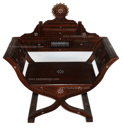 Elegant Mother of Pearl Inlay Chair