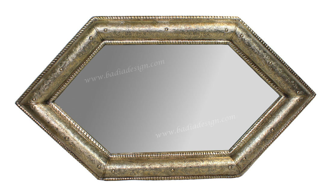 Moroccan Embossed Metal Mirror