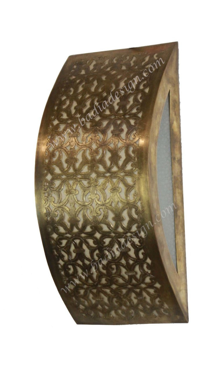 Half Moon Brass Wall Sconce