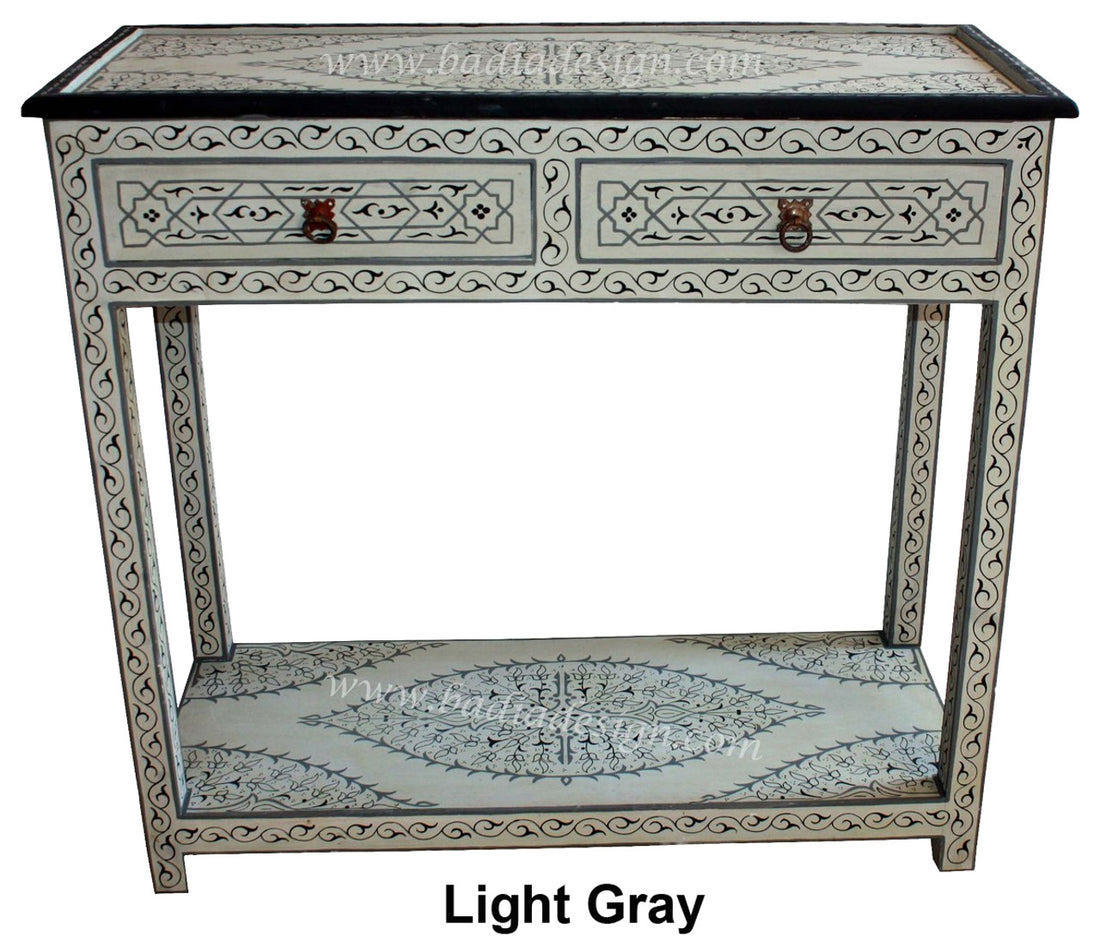 Hand Painted Moroccan Buffet Table