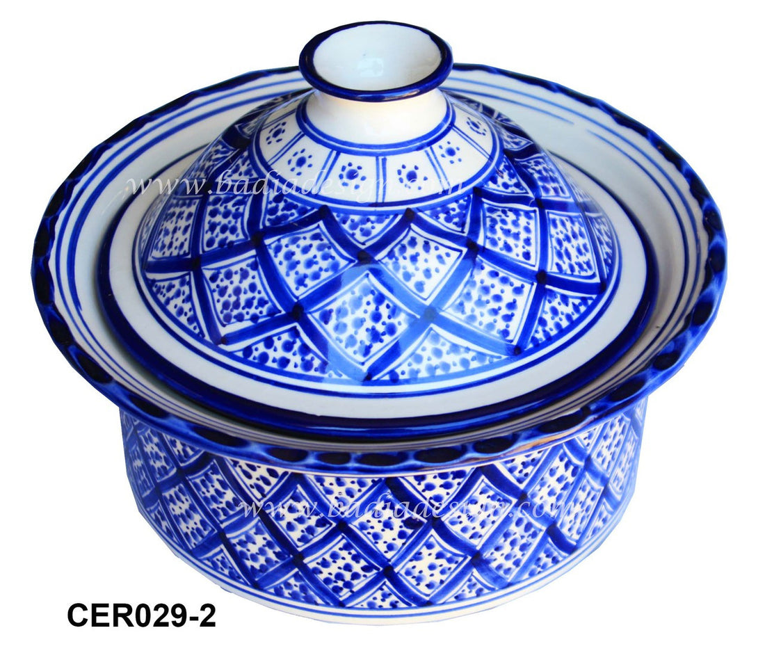 Hand Painted Ceramic Pot with Lid