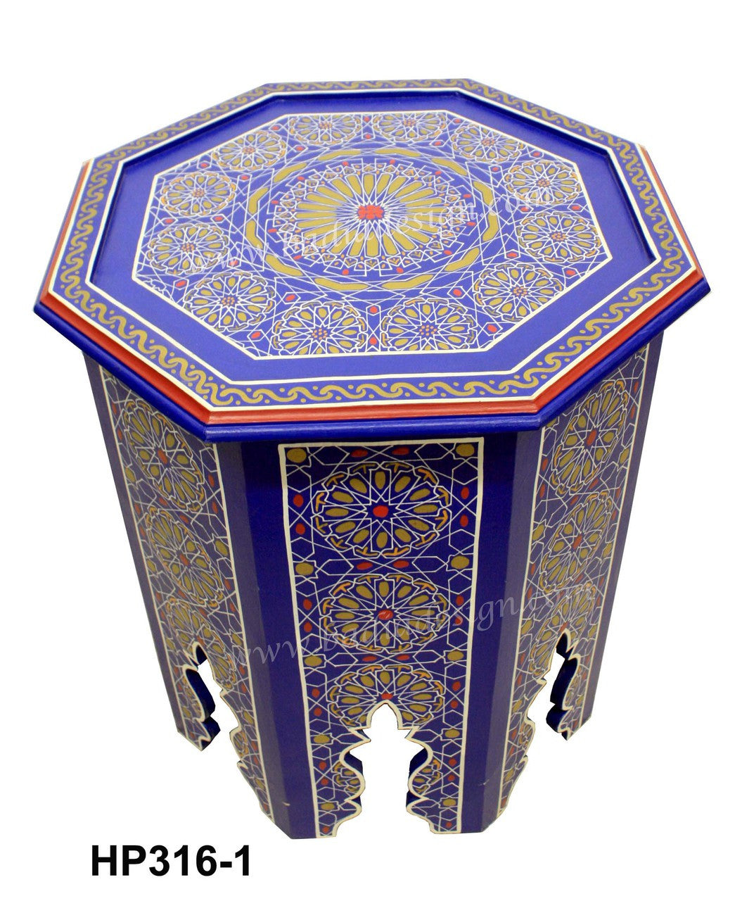 Vivid Color Hand Painted Side Table