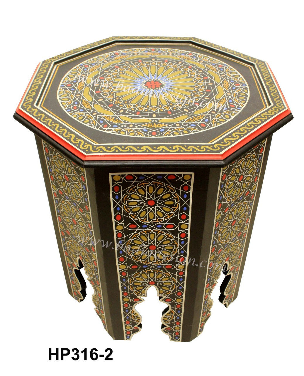 Vivid Color Hand Painted Side Table