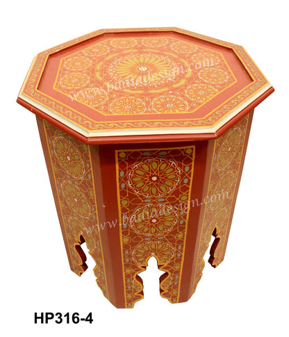 Vivid Color Hand Painted Side Table