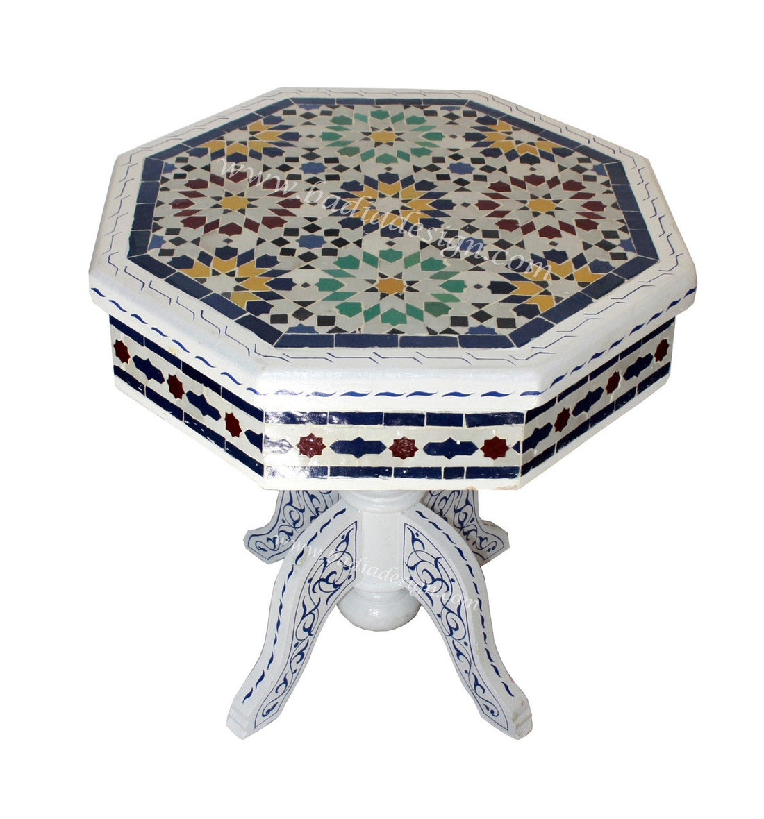 Hand Painted Tile Top Table