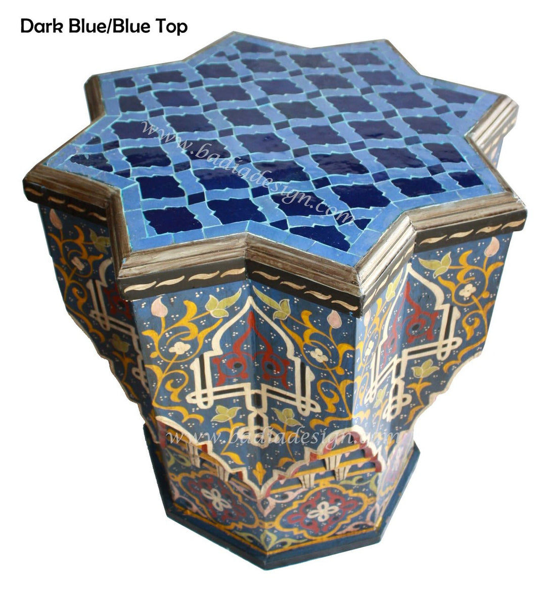 Hand Painted Star Table with Tile Top