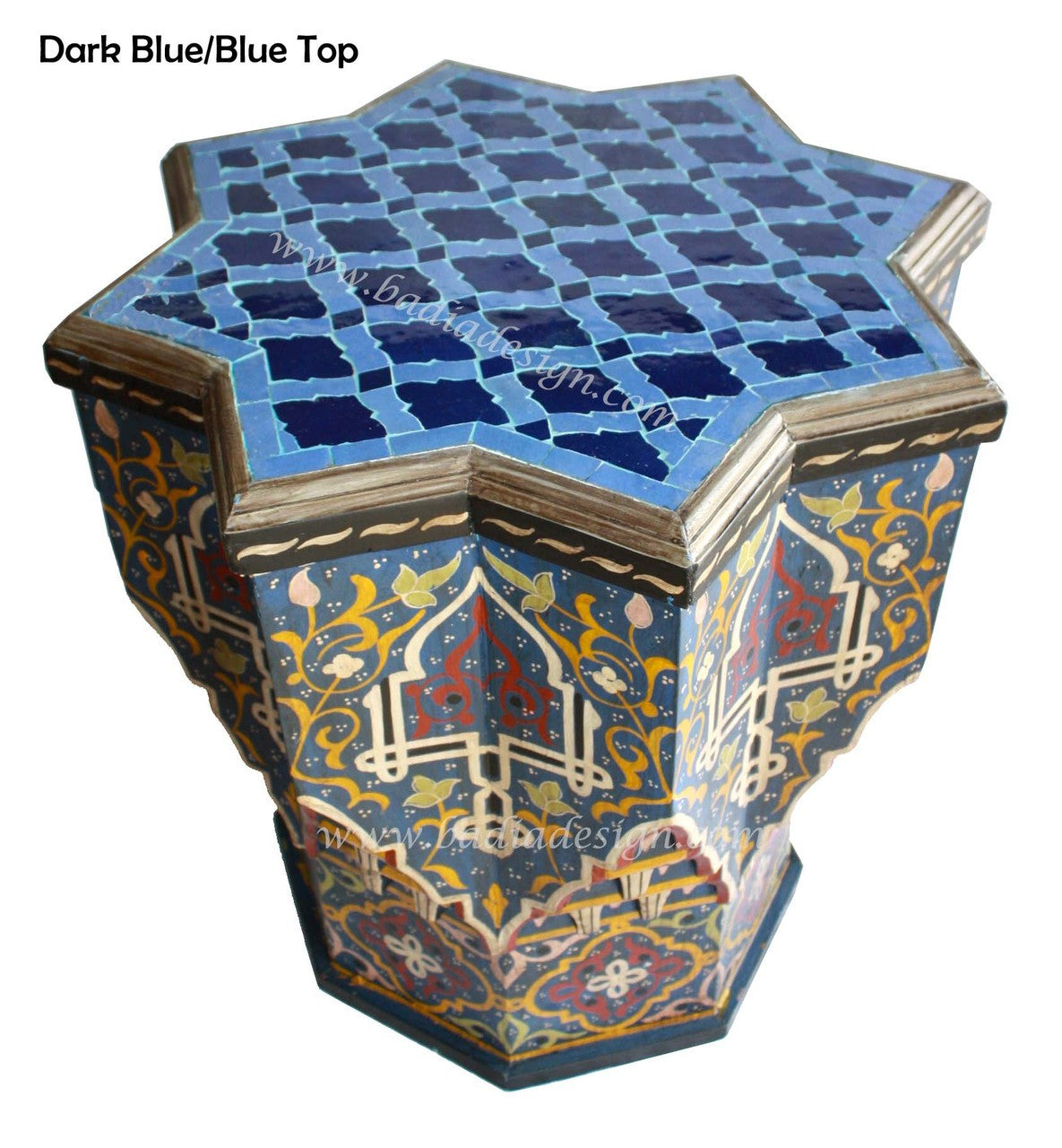 Hand Painted Star Table with Tile Top