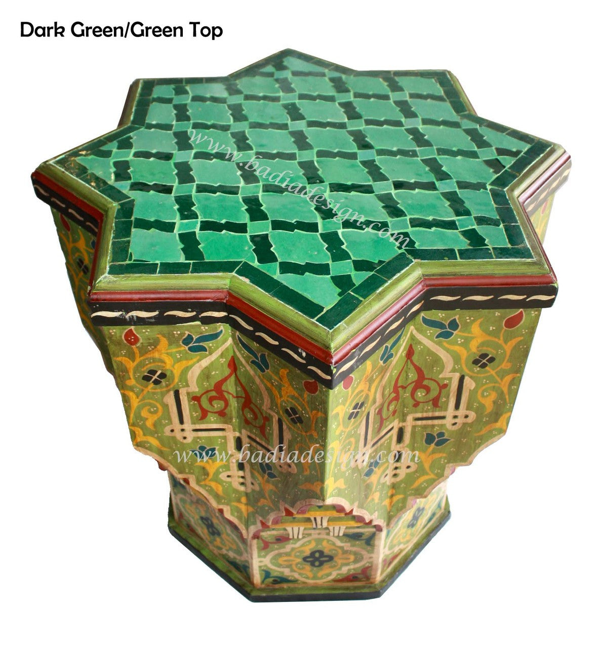 Hand Painted Star Table with Tile Top