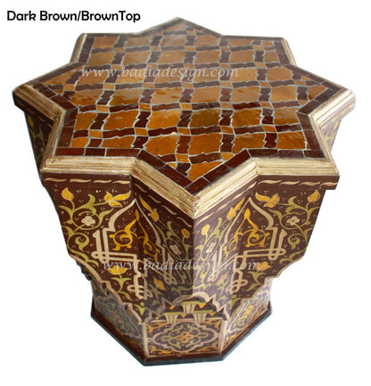 Hand Painted Star Table with Tile Top