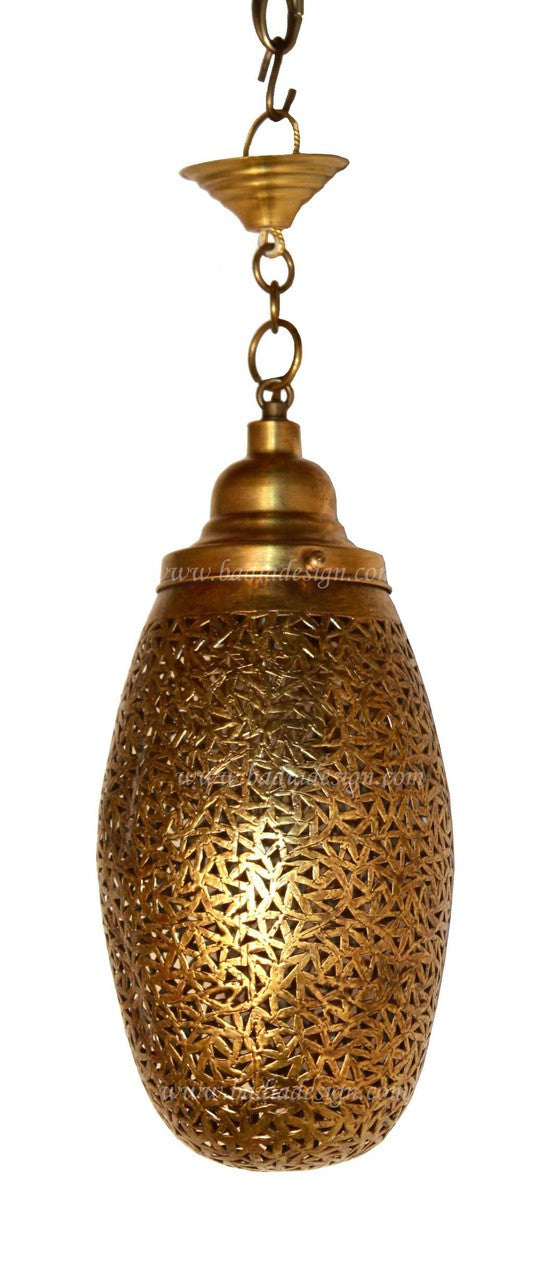 Moroccan Oblong Brass Lantern