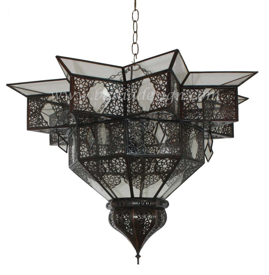 Hanging Star Shaped Glass Lantern