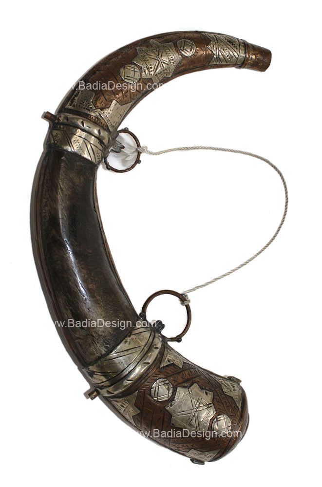 Vintage Horn Gun Powder Container